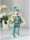 Handmade Doll with Knitted Clothes