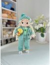 Handmade Doll with Knitted Clothes