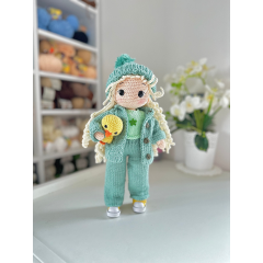 Handmade Doll with Knitted Clothes