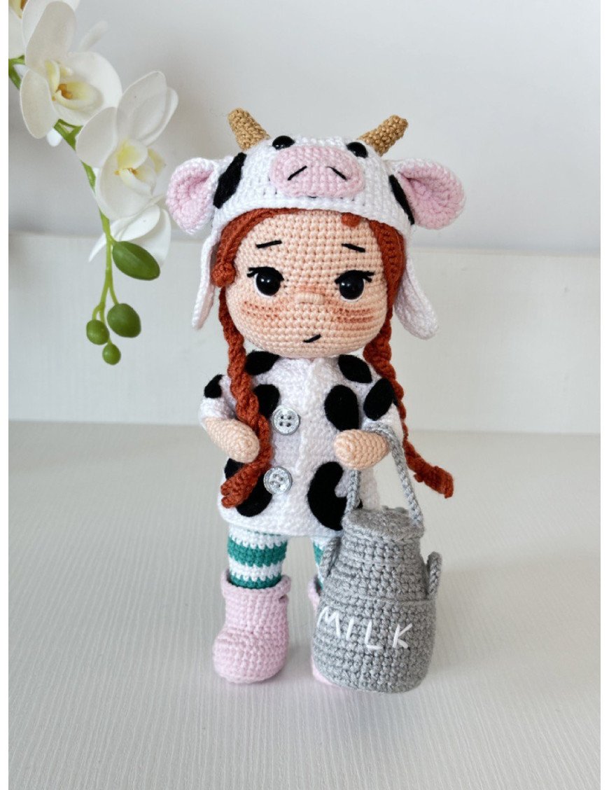 Long-Haired Crochet Doll – Handmade Toy with Sweet Braids main image 0
