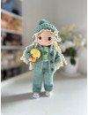 Handmade Doll with Knitted Clothes