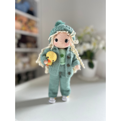 Handmade Doll with Knitted Clothes