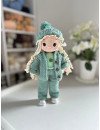 Handmade Doll with Knitted Clothes