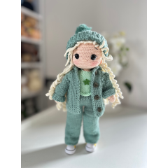 Handmade Doll with Knitted Clothes