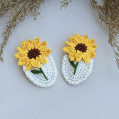 Crochet hair accessories set of 2 pin