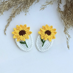 Crochet hair accessories set of 2 pin