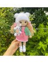 Crochet doll with pet