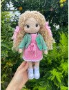 Crochet doll with pet