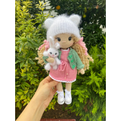 Crochet doll with pet