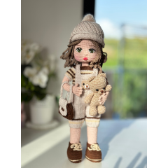 Crochet Doll with Bear