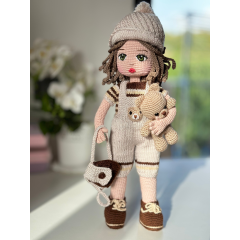 Crochet Doll with Bear