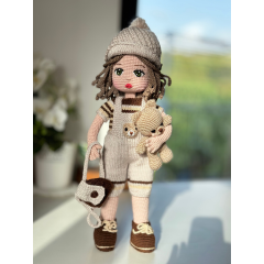 Crochet Doll with Bear