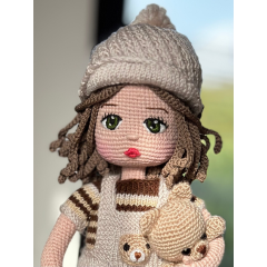 Crochet Doll with Bear