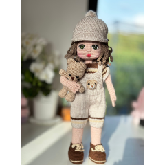 Crochet Doll with Bear