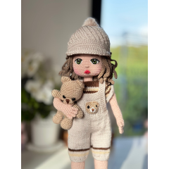 Crochet Doll with Bear