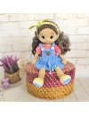 Handmade doll with hand knitted clothes