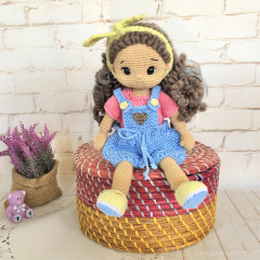 Handmade doll with hand knitted clothes