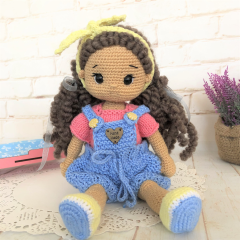 Handmade doll with hand knitted clothes