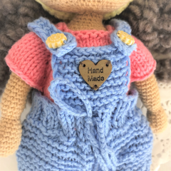 Handmade doll with hand knitted clothes