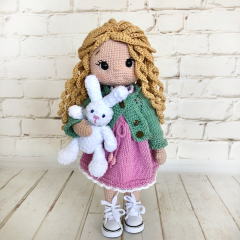 Crochet Curly Hair Blonde Doll