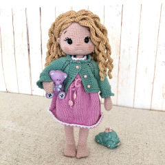 Crochet Curly Hair Blonde Doll