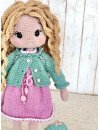 Muñeca Rubia Pelo Rizado Crochet