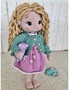 Muñeca Rubia Pelo Rizado Crochet