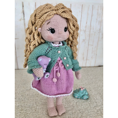 Crochet Curly Hair Blonde Doll