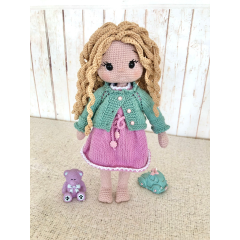 Crochet Curly Hair Blonde Doll