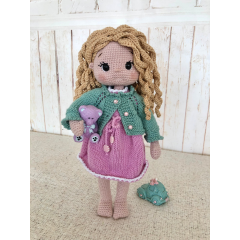 Crochet Curly Hair Blonde Doll