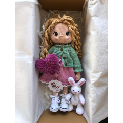 Crochet Curly Hair Blonde Doll