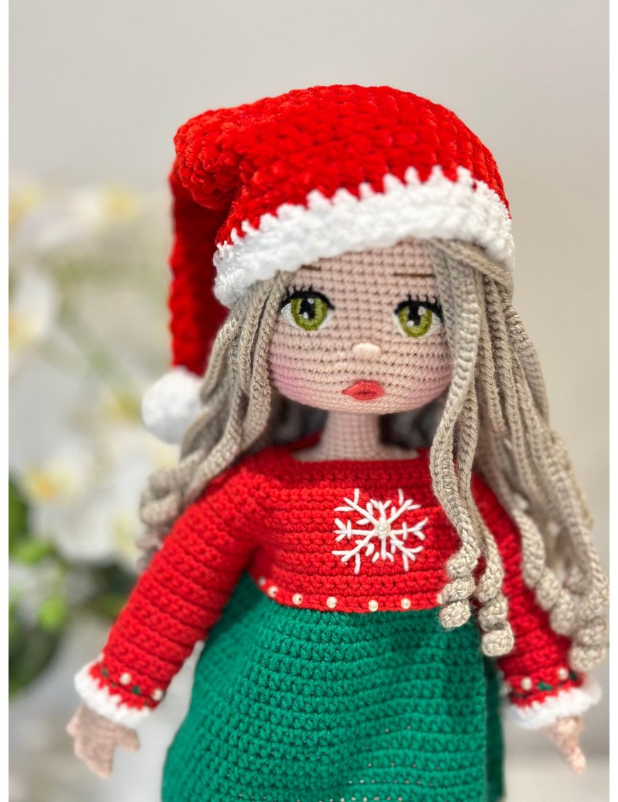 Crocheted Christmas doll