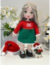 Crocheted Christmas doll