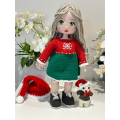 Crocheted Christmas doll