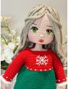 Crocheted Christmas doll