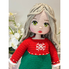 Crocheted Christmas doll