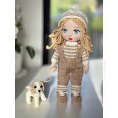 Crochet doll with dog