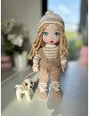 Crochet doll with dog