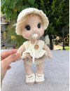 Crochet baby doll with pacifier