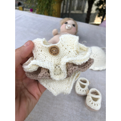 Crochet baby doll with pacifier