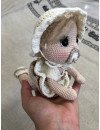 Crochet baby doll with pacifier