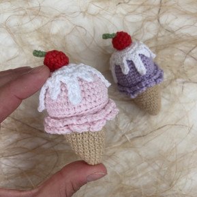 Crochet ice cream cone