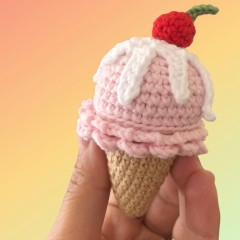 Crochet ice cream cone