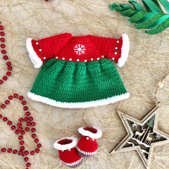 Crochet Christmas outfit for doll