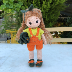 Custom Crochet Doll with Curly Hair