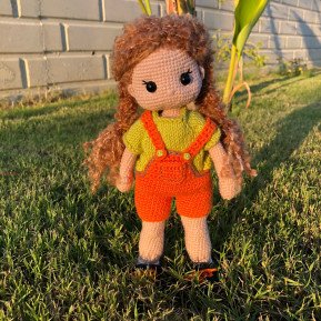 Custom Crochet Doll with Curly Hair