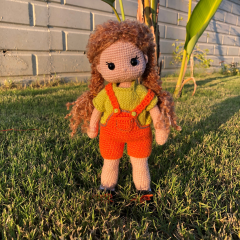 Custom Crochet Doll with Curly Hair