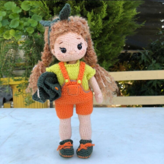 Custom Crochet Doll with Curly Hair