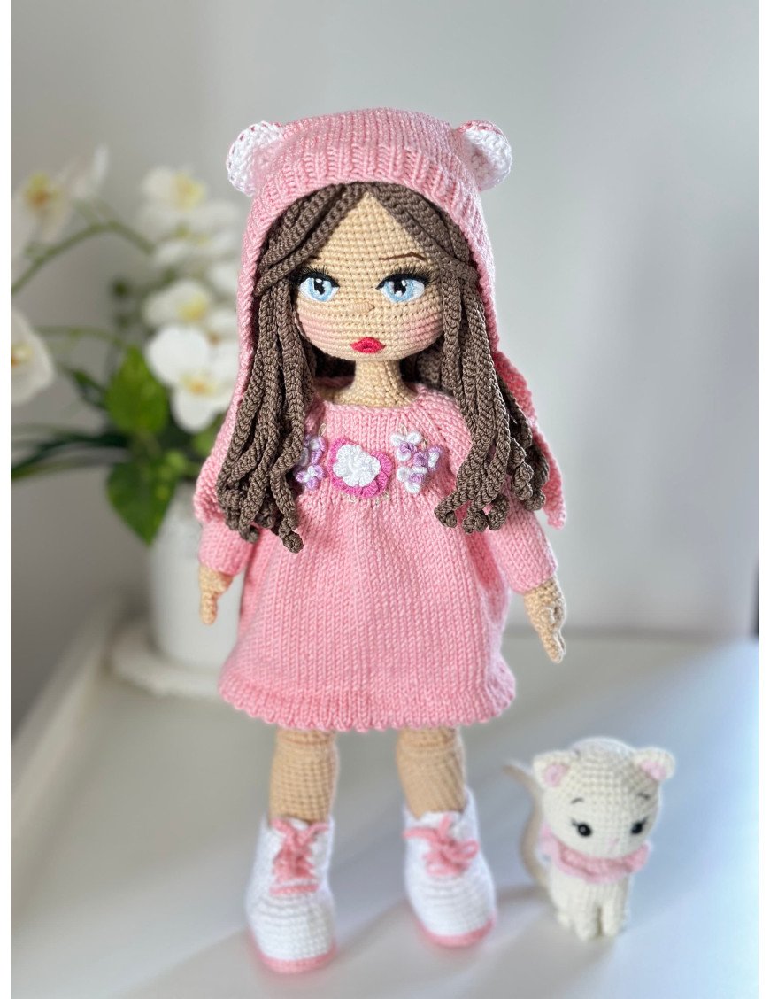 Amigurumi doll, Gift for Girl, Cute crochet dol,Handmade Doll, 2024 Minnie doll, handmade doll, Stuffed doll, doll for baby, cute minnie